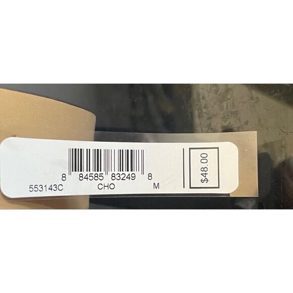 New MICHAEL KORS MK Logo Signature Square Gold Buckle Chocolate Belt Size M - Picture 6 of 6